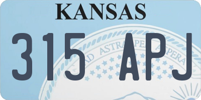 KS license plate 315APJ