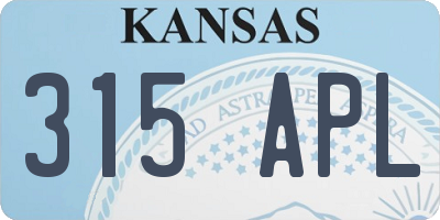 KS license plate 315APL