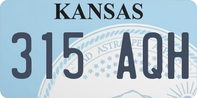 KS license plate 315AQH