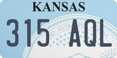 KS license plate 315AQL