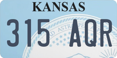 KS license plate 315AQR