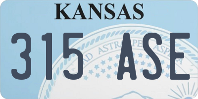 KS license plate 315ASE