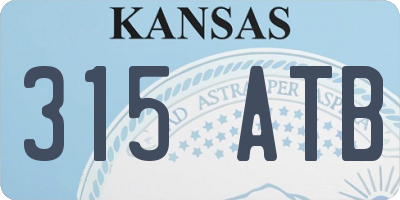 KS license plate 315ATB