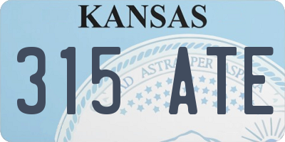KS license plate 315ATE