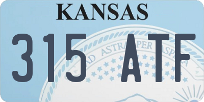 KS license plate 315ATF