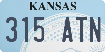 KS license plate 315ATN