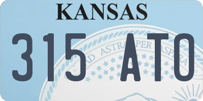 KS license plate 315ATO