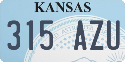 KS license plate 315AZU