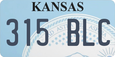 KS license plate 315BLC