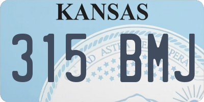 KS license plate 315BMJ
