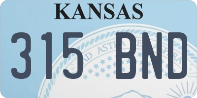 KS license plate 315BND