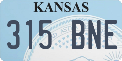 KS license plate 315BNE