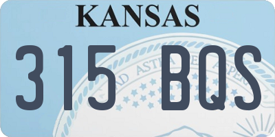 KS license plate 315BQS