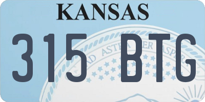 KS license plate 315BTG