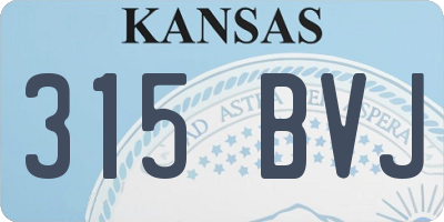 KS license plate 315BVJ