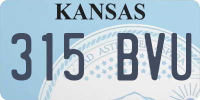 KS license plate 315BVU
