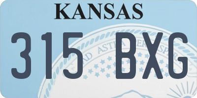 KS license plate 315BXG
