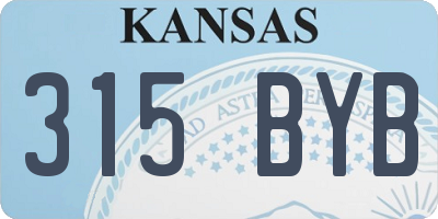 KS license plate 315BYB