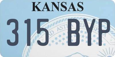 KS license plate 315BYP