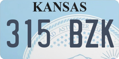 KS license plate 315BZK