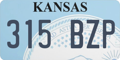 KS license plate 315BZP