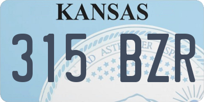 KS license plate 315BZR