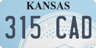 KS license plate 315CAD