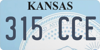 KS license plate 315CCE