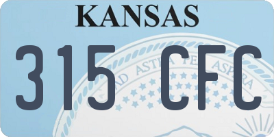 KS license plate 315CFC