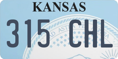 KS license plate 315CHL