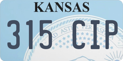 KS license plate 315CIP