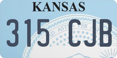 KS license plate 315CJB