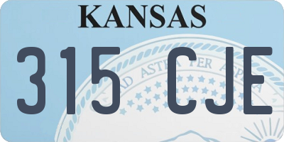 KS license plate 315CJE