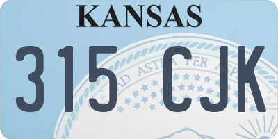 KS license plate 315CJK
