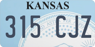KS license plate 315CJZ