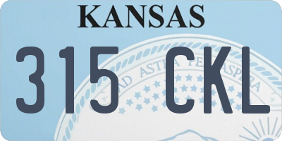 KS license plate 315CKL