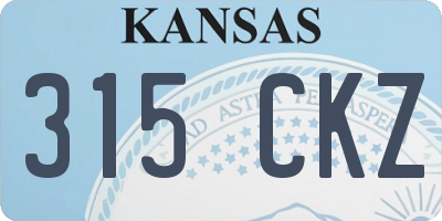 KS license plate 315CKZ