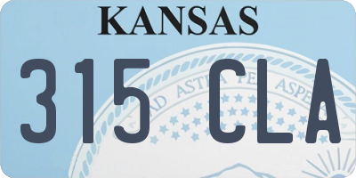 KS license plate 315CLA