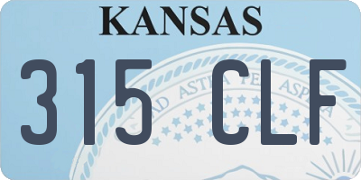 KS license plate 315CLF