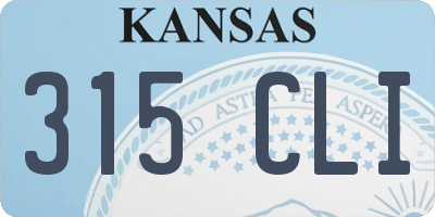 KS license plate 315CLI