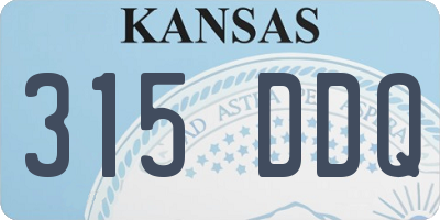 KS license plate 315DDQ