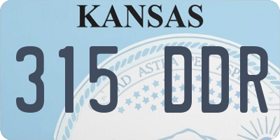 KS license plate 315DDR