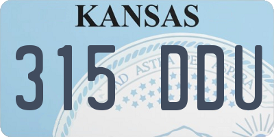 KS license plate 315DDU