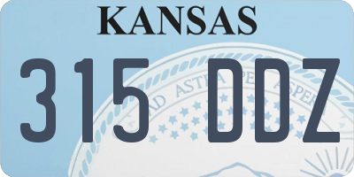 KS license plate 315DDZ