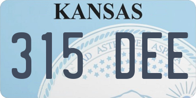 KS license plate 315DEE