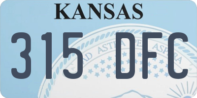 KS license plate 315DFC