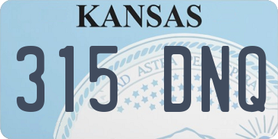 KS license plate 315DNQ