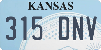 KS license plate 315DNV