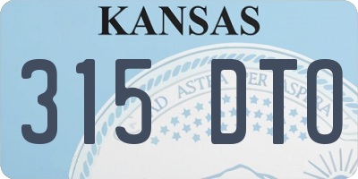 KS license plate 315DTO