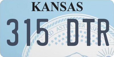KS license plate 315DTR